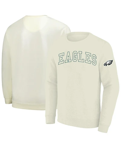 Profile Men's Cream Philadelphia Eagles Big Tall Fleece Sweatshirt