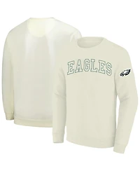 Profile Men's Cream Philadelphia Eagles Big Tall Fleece Sweatshirt