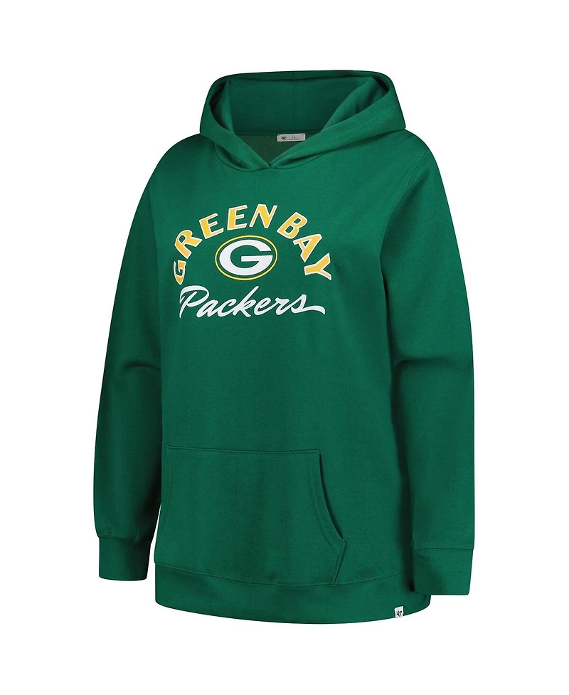 '47 Brand Women's Green Bay Packers Plus Size Whirlwind Naomi Hoodie