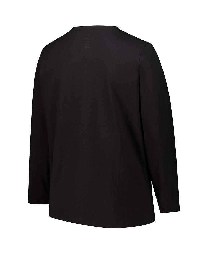Fanatics Women's Black Atlanta Falcons Long Sleeve Scoop Neck T-Shirt