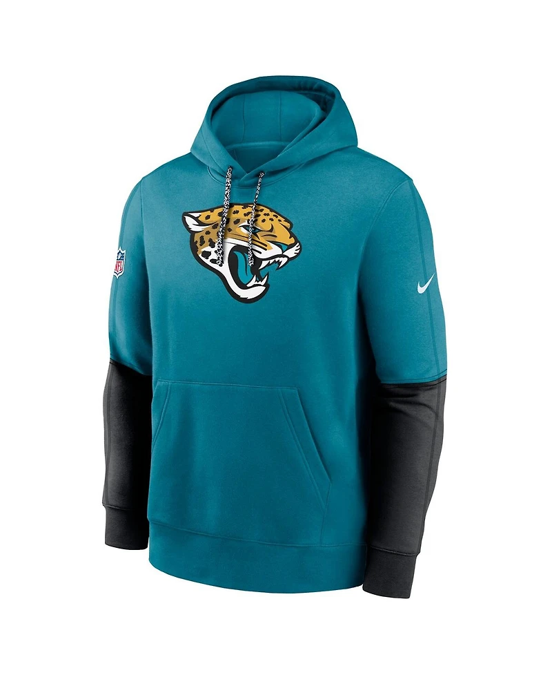 Nike Men's Teal Jacksonville Jaguars 2024 Sideline Club Pullover Hoodie