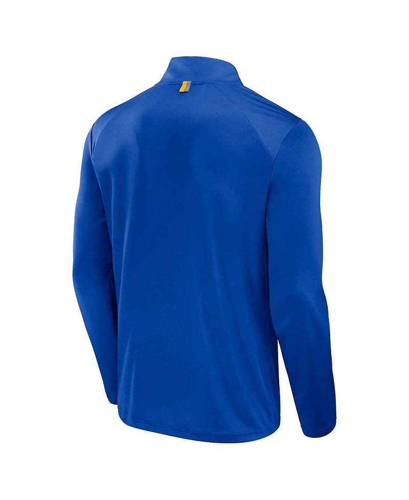 Fanatics Men's Royal Los Angeles Rams Defender Long Sleeve Quarter-Zip Jacket