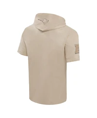 Pro Standard Men's Tan New England Patriots Neutrals Capsule Short Sleeve Pullover Hoodie