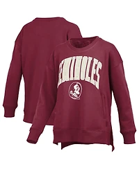 Pressbox Women's Garnet Florida State Seminoles Pocketed Arch Pullover Sweatshirt