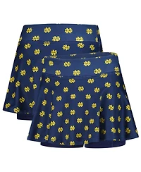 ZooZatz Big Girls Navy Notre Dame Fighting Irish All-Over Print Tennis Skort