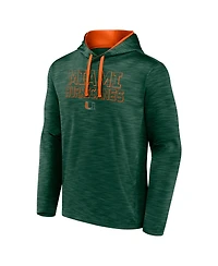 Fanatics Men's Green Miami Hurricanes Athlete Poly Fleece Pullover Hoodie