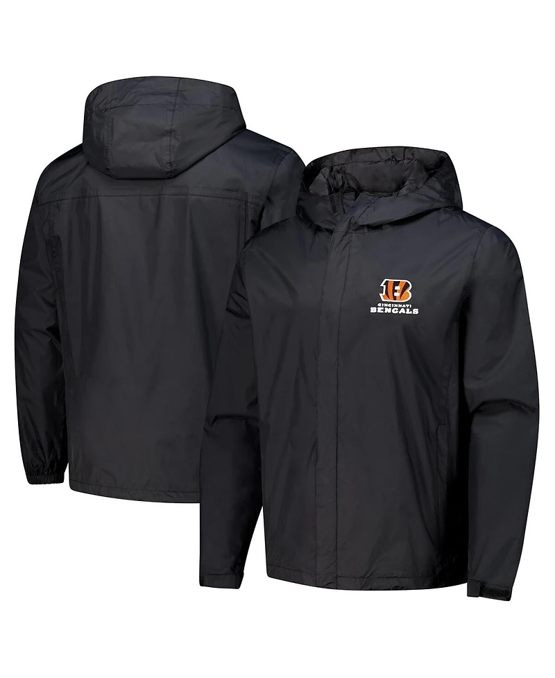 Dunbrooke Men's Black Cincinnati Bengals Tropic Waterproof Packable Full-Zip Hoodie Jacket