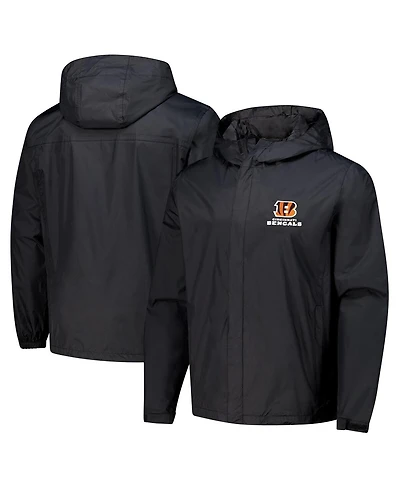 Dunbrooke Men's Black Cincinnati Bengals Tropic Waterproof Packable Full-Zip Hoodie Jacket