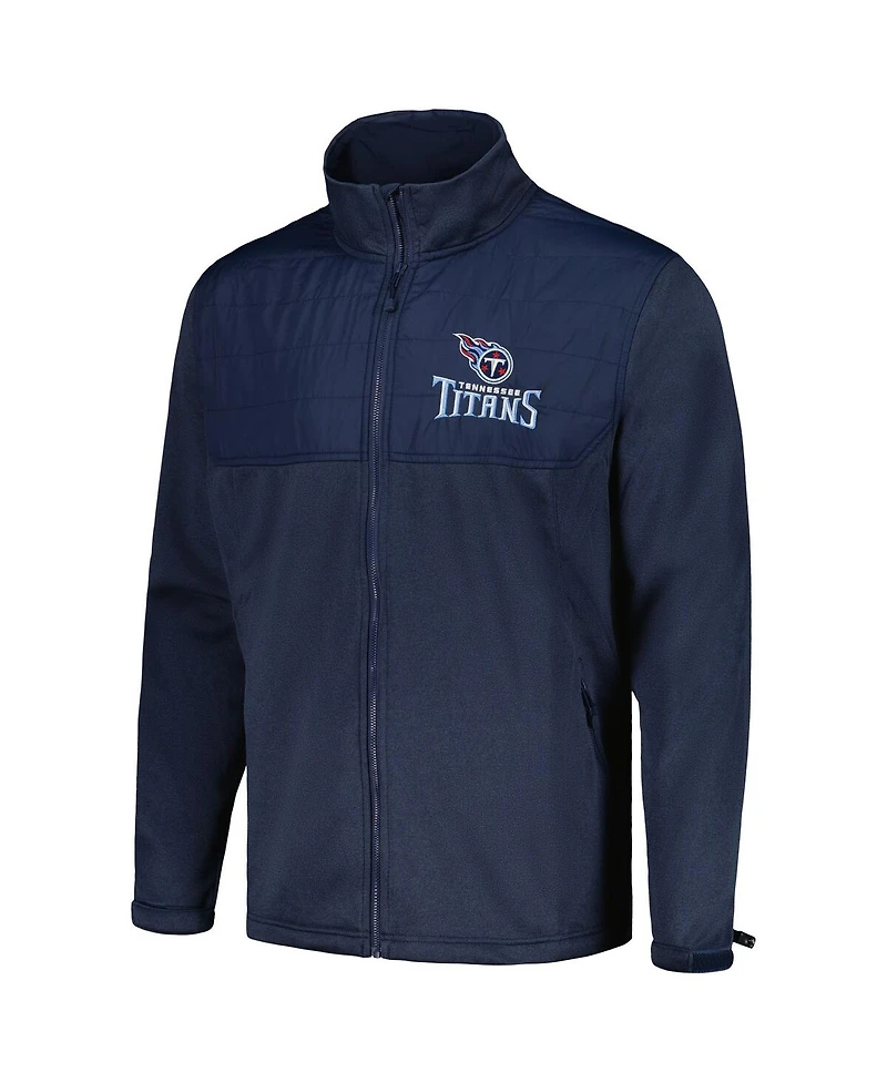 Dunbrooke Men's Heather Navy Tennessee Titans Explorer Tech Full-Zip Jacket