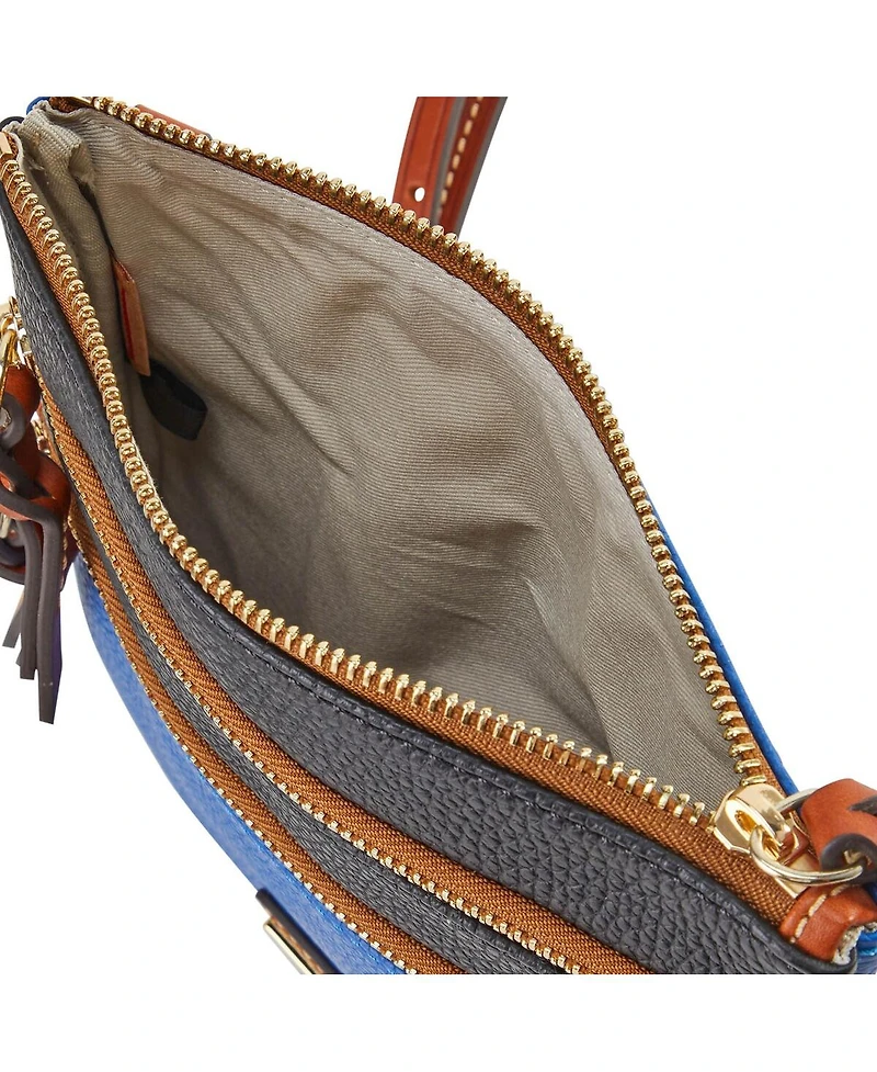 Dooney & Bourke Detroit Lions Team Logo Halftime Triple Zip Crossbody Bag