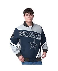 G-iii Sports by Carl Banks Men's Navy/Gray Dallas Cowboys Maximum Racing Full-Snap Jacket