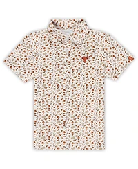 Garb Toddler Burnt Orange Texas Longhorns Tom Allover Print Performance Polo Shirt