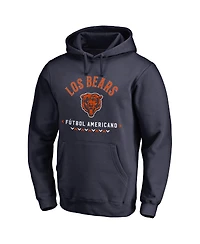 Fanatics Mto Label Men's Navy Chicago Bears Futbol Americano Pullover Hoodie