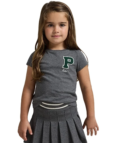 Polo Ralph Lauren Girls 2T-6X Letterman Crewneck T-Shirt