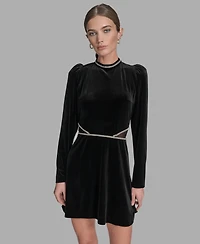 Bcbg Women's A-Line Long Sleeve Dress