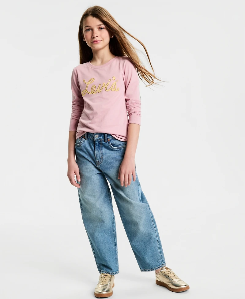 Levi's Big Girls High Rise Baggy Barrel Jeans