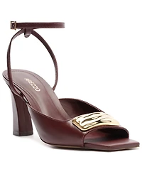 Arezzo Women's Greer Gold Elegance Block Heel Sandals