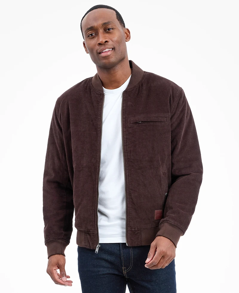 Lucky Brand Men's Zippered Bomber Jacket