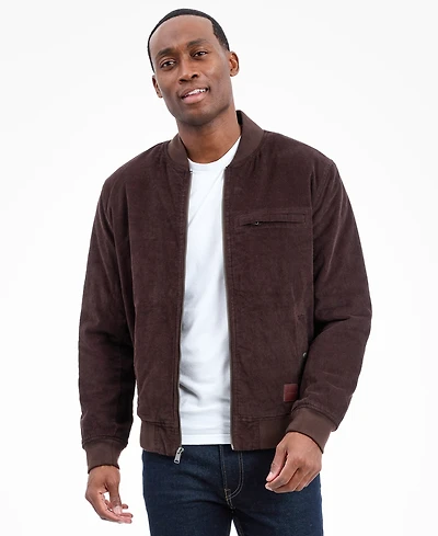 Lucky Brand Men's Zippered Bomber Jacket