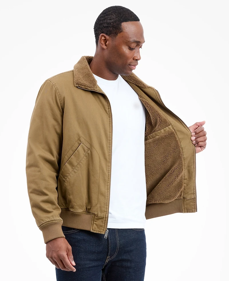 Lucky Brand Men's Long Sleeves Flight Jacket