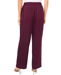 CeCe Women's Mid Rise Elastic Waist Pants