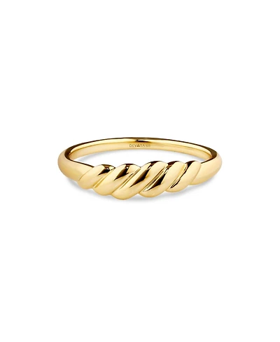 Devata Rope Ring in Gold Plated Sterling Silver