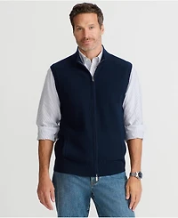 Lands' End Men's Washable Merino Full Zip Sweater Vest