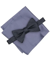 Alfani Men's 2-Piece Dune Herringbone Bow Tie and Pocket Square Set