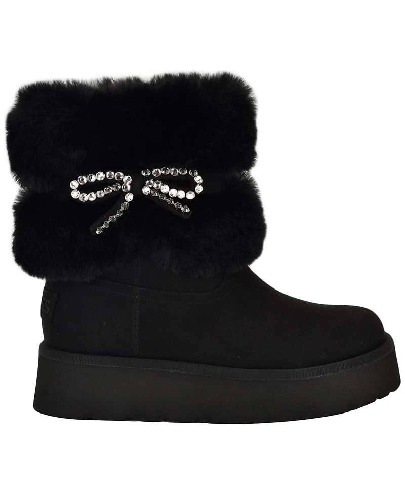 Guess Women's Dowry Rhinestone Bow Winter Boot