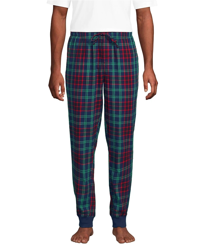 Lands' End Men's Flannel Jogger Pajama Pants