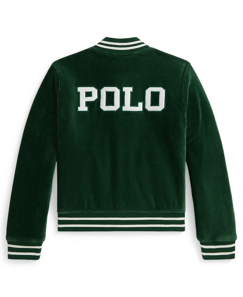 Polo Ralph Lauren Girls 7-16 Striped Ribbed Bomber Jacket