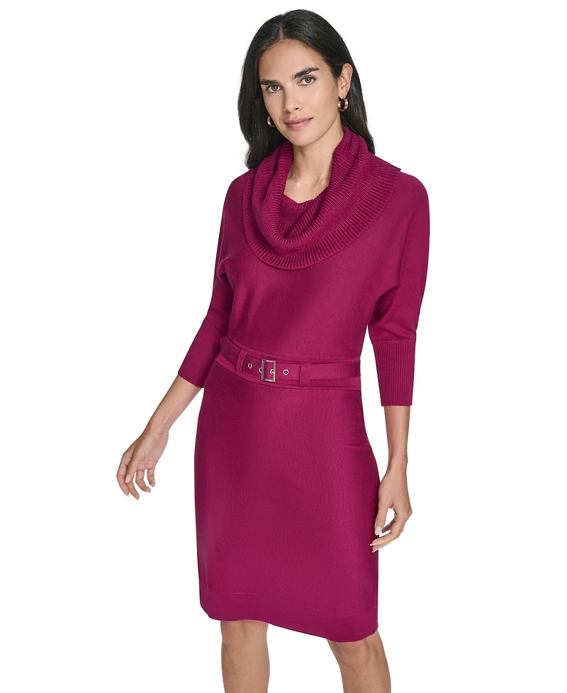 Jessica Howard Women's Belted Sweater Dress
