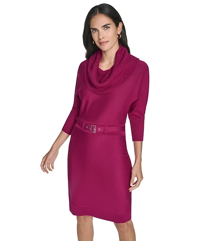 Jessica Howard Women's Belted Sweater Dress