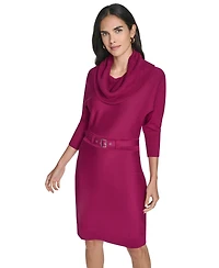 Jessica Howard Women's Belted Sweater Dress