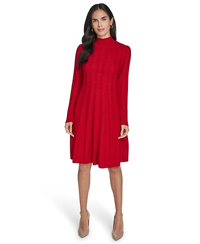 Jessica Howard Women's Fit and Flare Pull-On Sweater Dress