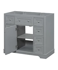 Casainc 36" Bathroom Vanity, Cabinet Base Only, One and Six Drawers