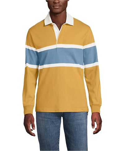 Lands' End Men's Long Sleeve Stripe Rugby Shirt