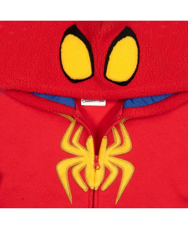 Spider-Man Toddler Boys Marvel Spidey And His Amazing Zip-Up Long Sleeve Sweater Hoodie