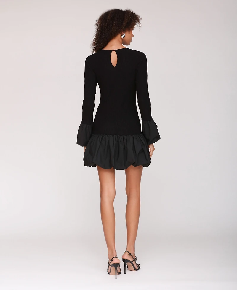 Avec Les Filles Women's Bubble Trim Sweater Dress
