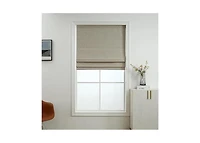 Shadisfy Linen Blended Belgian 100% Blackout Roman Shade Poly 30x64 Light Grey