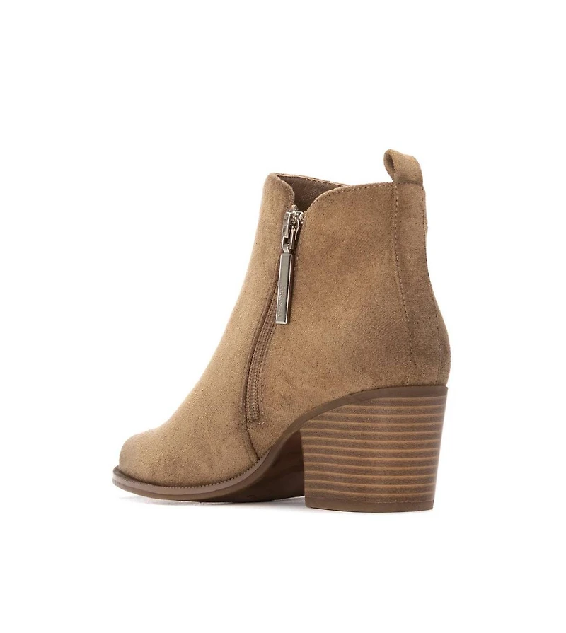 Xti Women's Block Heel Suede Ankle Booties Refresh Collection By
