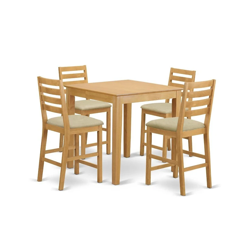 5 Pc counter height Table and chair set - counter height Table and 4 dinette Chairs.