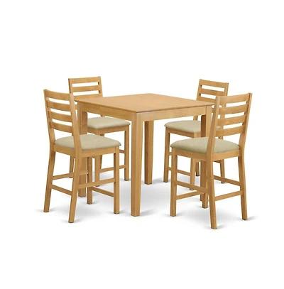 5 Pc counter height Table and chair set - counter height Table and 4 dinette Chairs.