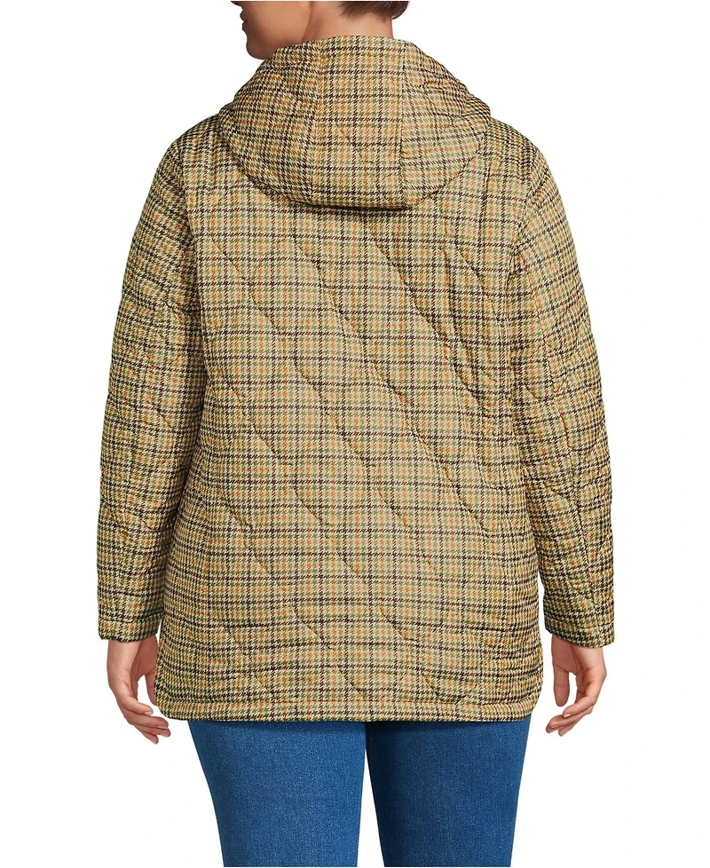 Lands' End Plus Print FeatherFree Quilted Insulated Jacket