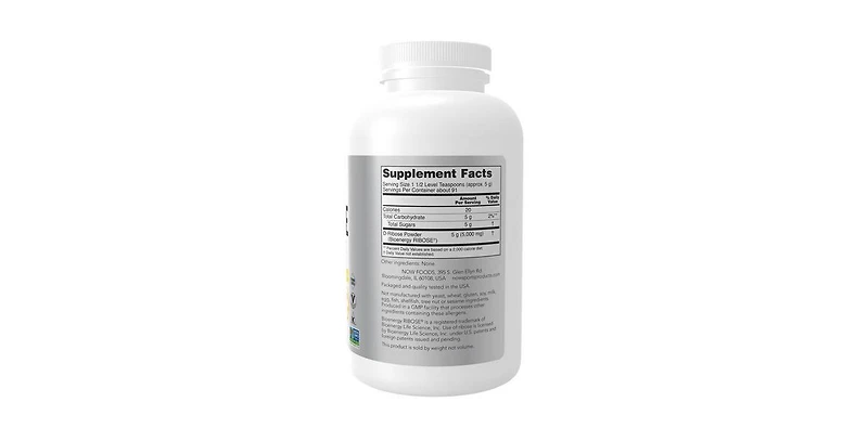 Now Foods D-Ribose Powder 100% Pure, 1 lb