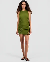 Miken Juniors' Front-Ruched Cover-Up Tank Dress, Macy's Exclusive