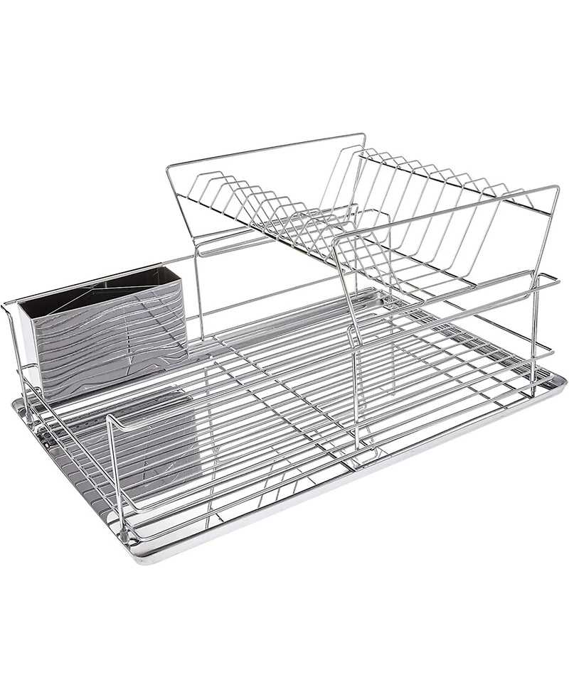 MegaChef 15.5 Inch Stainless Iron Shelf Dish Rack