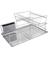 MegaChef 15.5 Inch Stainless Iron Shelf Dish Rack