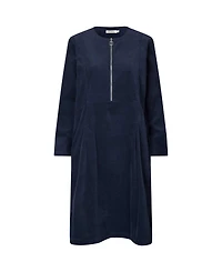 Masai Copenhagen Women's Long Sleeve Crew Neck Zip Midi Dress