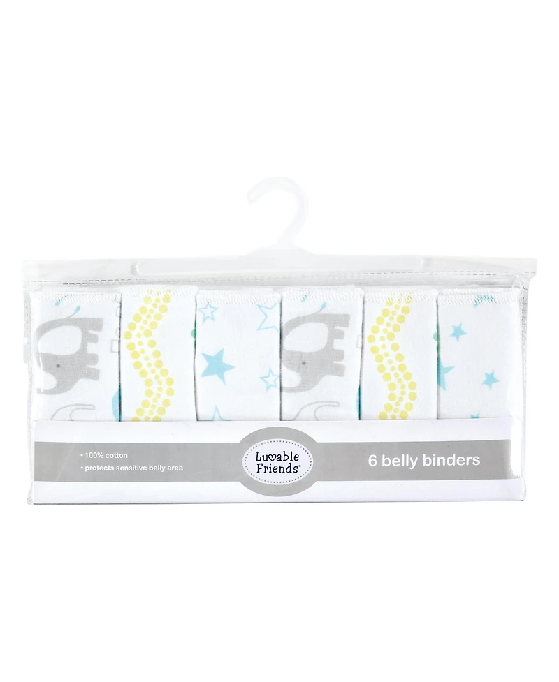 Luvable Friends Baby Unisex 6Pk Belly Binder